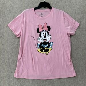 Disney Tshirt Juniors XL Pink Minnie Mouse Short Sleeve Tee‎
